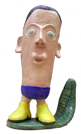 andrea viviani, viviani, ceramica, scultura, ceramic, raku, testa, foglia, 