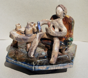 andrea viviani, viviani, ceramica, scultura, raku, madonna ci campiglio